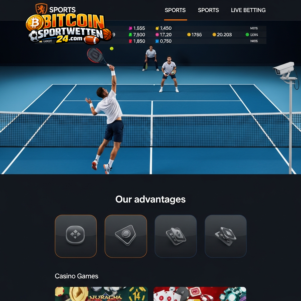 Screenshot einer Sportwetten-Webseite, die verschiedene Wettmärkte und Live-Quoten für Tennis und Casino-Spiele anzeigt, exemplarisch für die Wettoptionen bei Brasilien gegen Marokko.